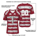 customized troy trojans layered grids red jersey best selling