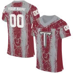 customized troy trojans rugged stripes red jersey best selling