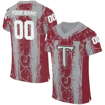 customized troy trojans rugged stripes red jersey best selling