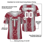 customized troy trojans rugged stripes red jersey best selling