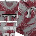customized troy trojans rugged stripes red jersey best selling