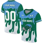 customized tulane green wave dripping flames green white jersey best selling