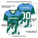 customized tulane green wave dripping flames green white jersey best selling