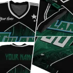 customized tulane green wave halftone slant green black jersey best selling