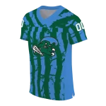 customized tulane green wave stripe splatter green jersey best selling