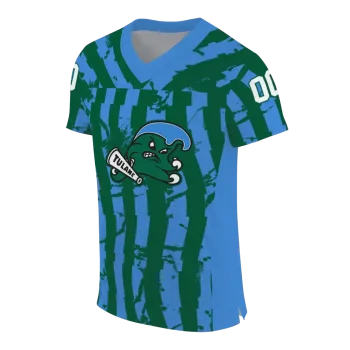 customized tulane green wave stripe splatter green jersey fashion forward