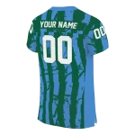 customized tulane green wave stripe splatter green jersey best selling