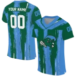 customized tulane green wave striped texture green jersey best selling