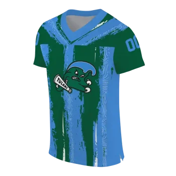 customized tulane green wave striped texture green jersey fashion forward