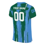 customized tulane green wave striped texture green jersey best selling