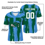 customized tulane green wave striped texture green jersey best selling