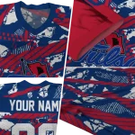 customized tulsa golden hurricane camo shatter blue jersey best selling