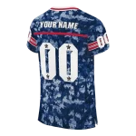customized tulsa golden hurricane camouflage abstract blue jersey best selling