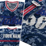 customized tulsa golden hurricane camouflage abstract blue jersey best selling