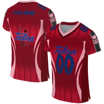 customized tulsa golden hurricane dynamic dots red jersey best selling