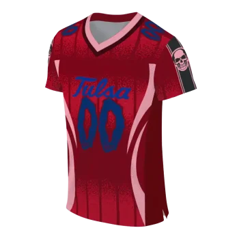 customized tulsa golden hurricane dynamic dots red jersey fashion forward