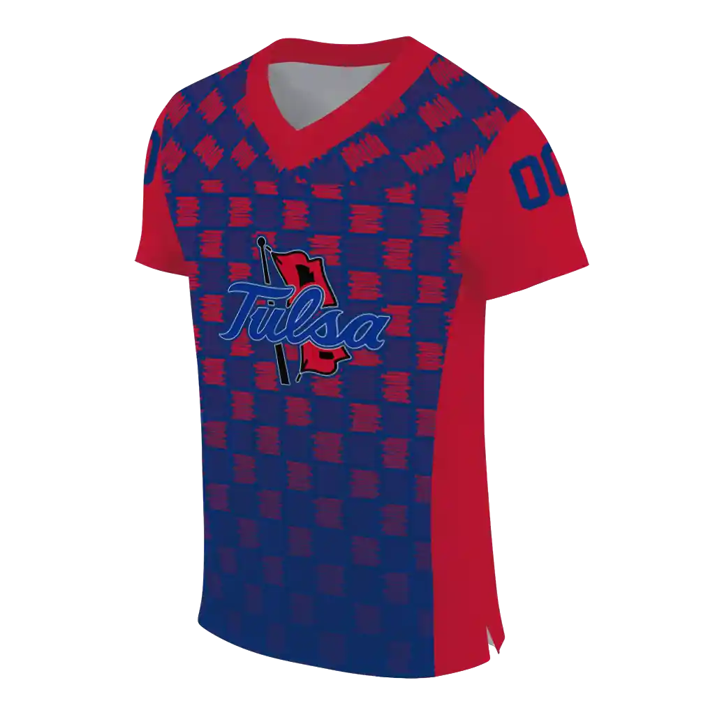 customized tulsa golden hurricane stacked rectangle blue jersey fashion forward customized tulsa golden hurricane stacked rectangle blue jersey fashion forward