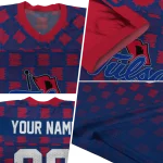 customized tulsa golden hurricane stacked rectangle blue jersey best selling