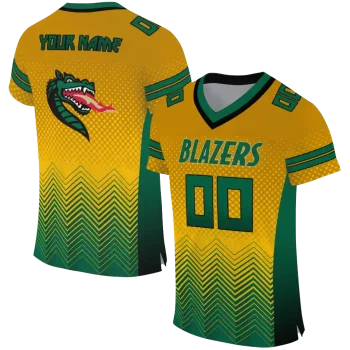 customized uab blazers halftone sweep gold black jersey best selling