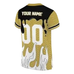 customized ucf knights dripping flames gold white jersey best selling