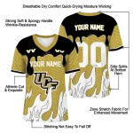 customized ucf knights dripping flames gold white jersey best selling