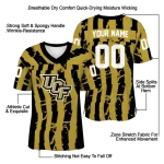 customized ucf knights stripe splatter gold jersey best selling