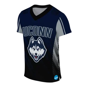 customized uconn huskies halftone flow blue black jersey fashion forward