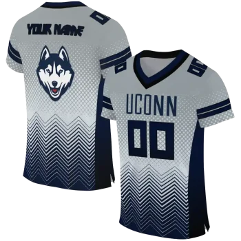 customized uconn huskies halftone sweep grey black jersey best selling