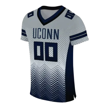customized uconn huskies halftone sweep grey black jersey fashion forward