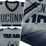 customized uconn huskies halftone sweep grey black jersey best selling