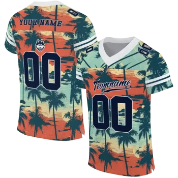 customized uconn huskies horizon palm sunset jersey best selling