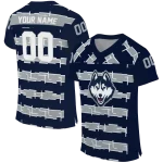 customized uconn huskies layered grids blue jersey best selling