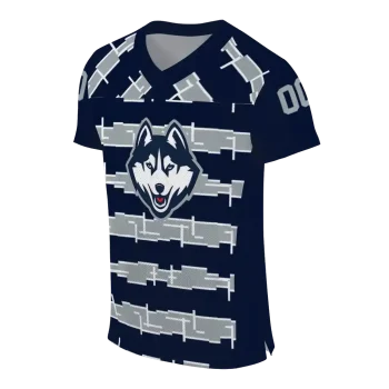customized uconn huskies layered grids blue jersey fashion forward