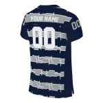 customized uconn huskies layered grids blue jersey best selling