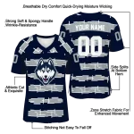 customized uconn huskies layered grids blue jersey best selling