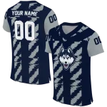 customized uconn huskies stripe block blue jersey best selling