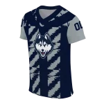 customized uconn huskies stripe block blue jersey best selling