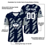 customized uconn huskies stripe block blue jersey best selling