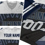 customized uconn huskies tire arrows blue black white jersey best selling