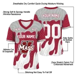 customized umass minutemen dripping flames red white jersey best selling