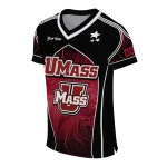 customized umass minutemen halftone slant red black jersey best selling