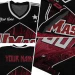 customized umass minutemen halftone slant red black jersey best selling