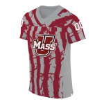 customized umass minutemen stripe splatter red jersey best selling