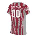 customized umass minutemen stripe splatter red jersey best selling