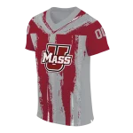 customized umass minutemen striped texture red jersey best selling