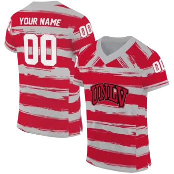 customized unlv rebels art stripe red jersey best selling