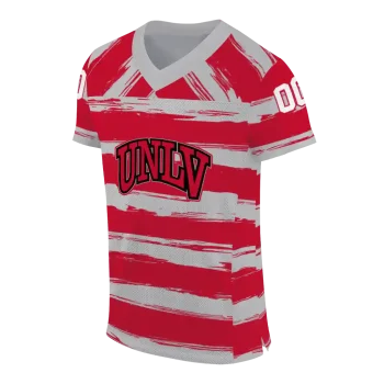 customized unlv rebels art stripe red jersey fashion forward