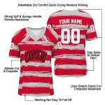 customized unlv rebels art stripe red jersey best selling
