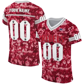 customized unlv rebels camouflage abstract red jersey best selling