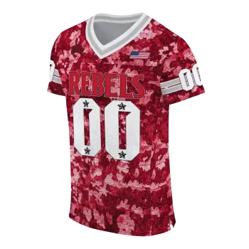 customized unlv rebels camouflage abstract red jersey fashion forward